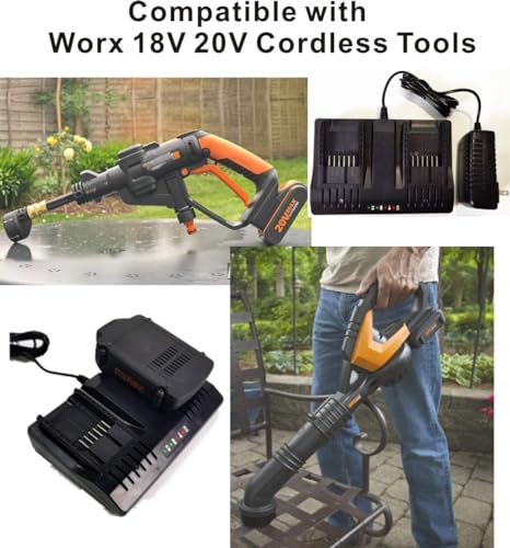 ANOITD WA3875 Replace Worx 20v lithium Battery Charger Compatible with Worx 20v Batteries Wa3757 Wa3578 WA3525 Wa3522 WA3544 … ANOITD