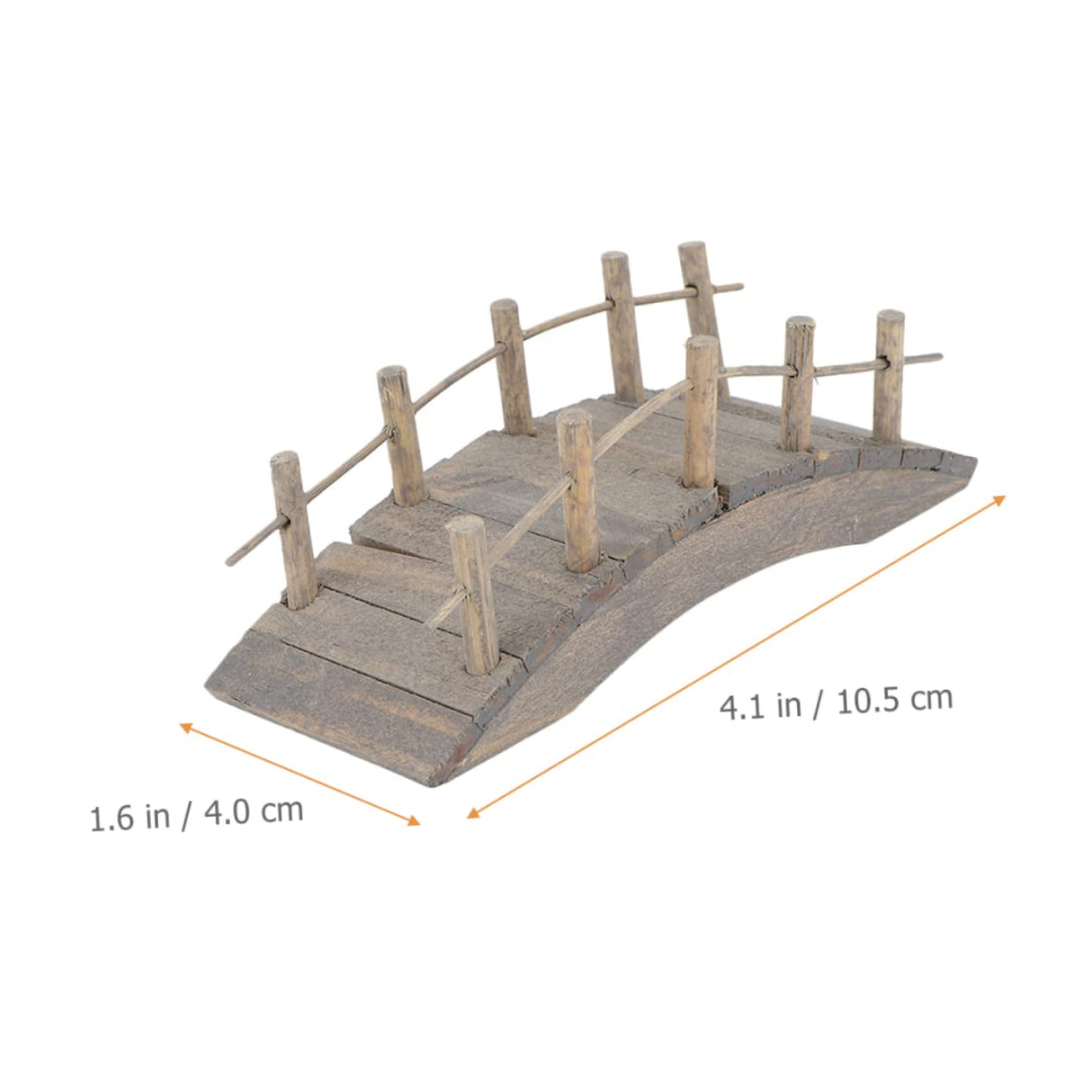 Yardenfun 2pcs Mini Wooden Arch Bridge Artificial Arch Bridge Wooden Bridge for Micro Bonsai Ornament Fence Garden Bridges for Outdoors 4ft Natures Garden Container Micro Scene Miniature Yardenfun