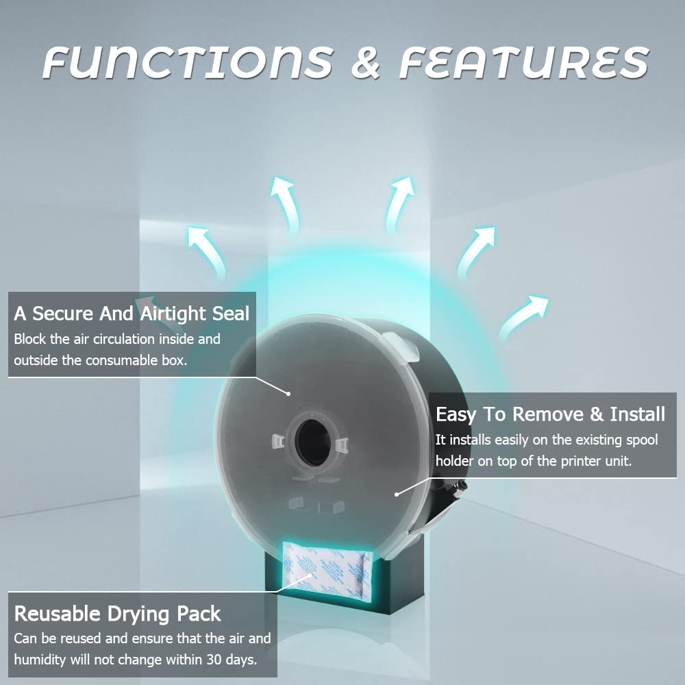 R QIDI TECHNOLOGY Filament Dryer Box, Filament Storage Box for 3D Printer Filament, Keeping Filaments Dry During 3D Printing, Compatible with 1.75mm PA12-CF, PLA, PETG, ABS, UltraPA, S-White, etc R QIDI TECHNOLOGY