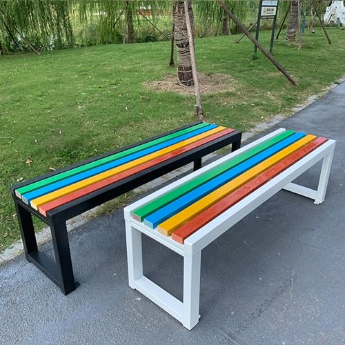 JHKJDS Garden Bench Park Bench Garden Benches, 2-Person Solid Wood Bench with Seat, Outdoor Backless Bench, Outdoor Bench for Park Garden,Patio and Lounge, Patio Bench (Black 100cm/39in) JHKJDS