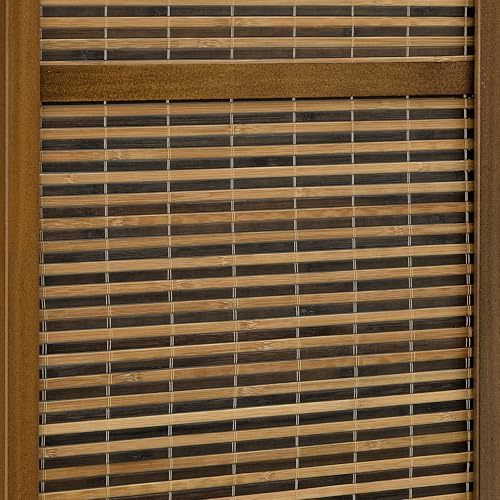 Coaster Home Furnishings - Browning - Wood - 70-Inch 4-Panel Room Divider Folding Screen with Bamboo Panels and Freestanding Structure - Living Room & Bedroom - Walnut - 961638 Coaster Fine Furniture
