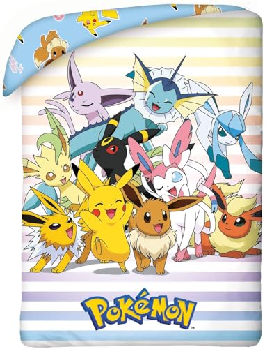 Pokémon Characters Single Cotton Duvet Cover Set - European Size Halantex