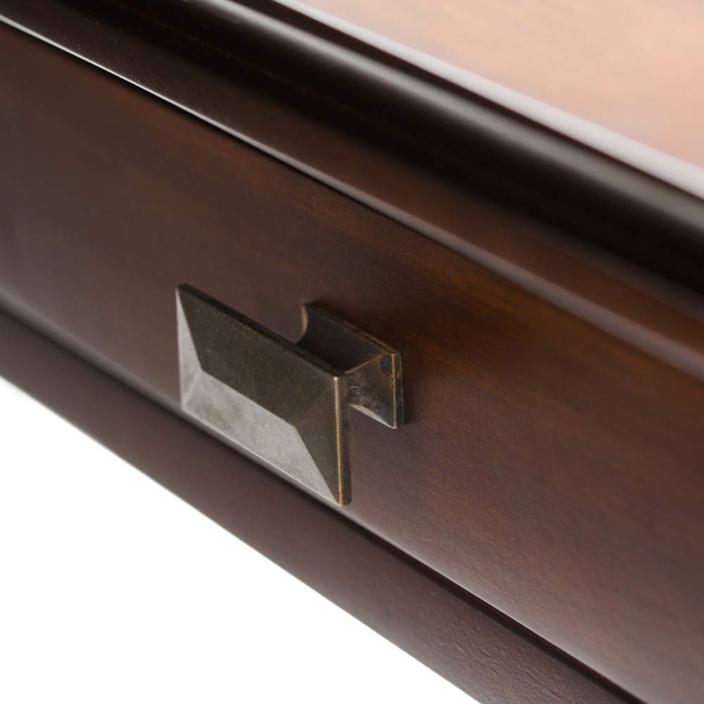 SIMPLIHOME Artisan SOLID WOOD 46 inch Wide Rectangle Coffee Table in Russet Brown, for the Living Room and Family Room SIMPLIHOME