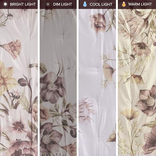 Madison Park Floral King Comforter Set, Cotton Rich Bedding Set Feminine Design Shabby Chic King Size Comforter Sets, All Season Bed Cover with Shams, Bed Skirt, Décor Pillow, Blush 8 Piece Madison Park