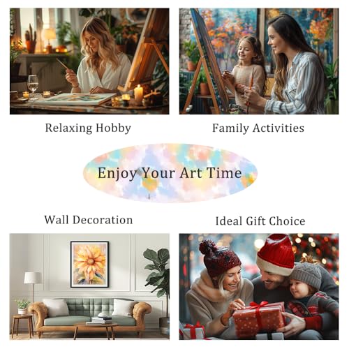 Natuyalo Fish Coral Paint by Numbers Kit for Adults Beginner Animal DIY Painting Kits for Adults - Linen Canvas, Acrylic Pigment, 3 Paint Brushes, Waterproof Durable, Frameless, 16x20 Inch Natuyalo