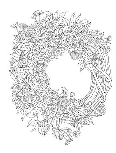 Creative Haven Christmas Florals Coloring Book (Adult Coloring Books: Christmas) Dover Publications