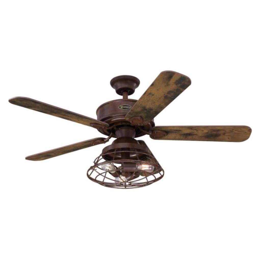 Westinghouse 7220500 Barnett 48-Inch Barnwood Indoor, Dimmable LED Light Kit with Cage Shade, Remote Control Included Ceiling Fan Westinghouse