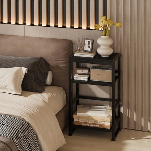 ZEXVIDA Record Player Stand,3-Tier Record Player Table with U-Shaped Vinyl Storage Up to 120 Albums,28" H End Table Turntable Stand with Storage,Record Table Vinyl for Living Room Bedroom ZEXVIDA