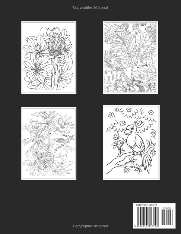 Songbirds Coloring Book For Adult: An Adult Coloring Book Featuring Charming Song Birds and Beautiful birds Inspired Scenes for Stress Relief and Relaxation Majosta