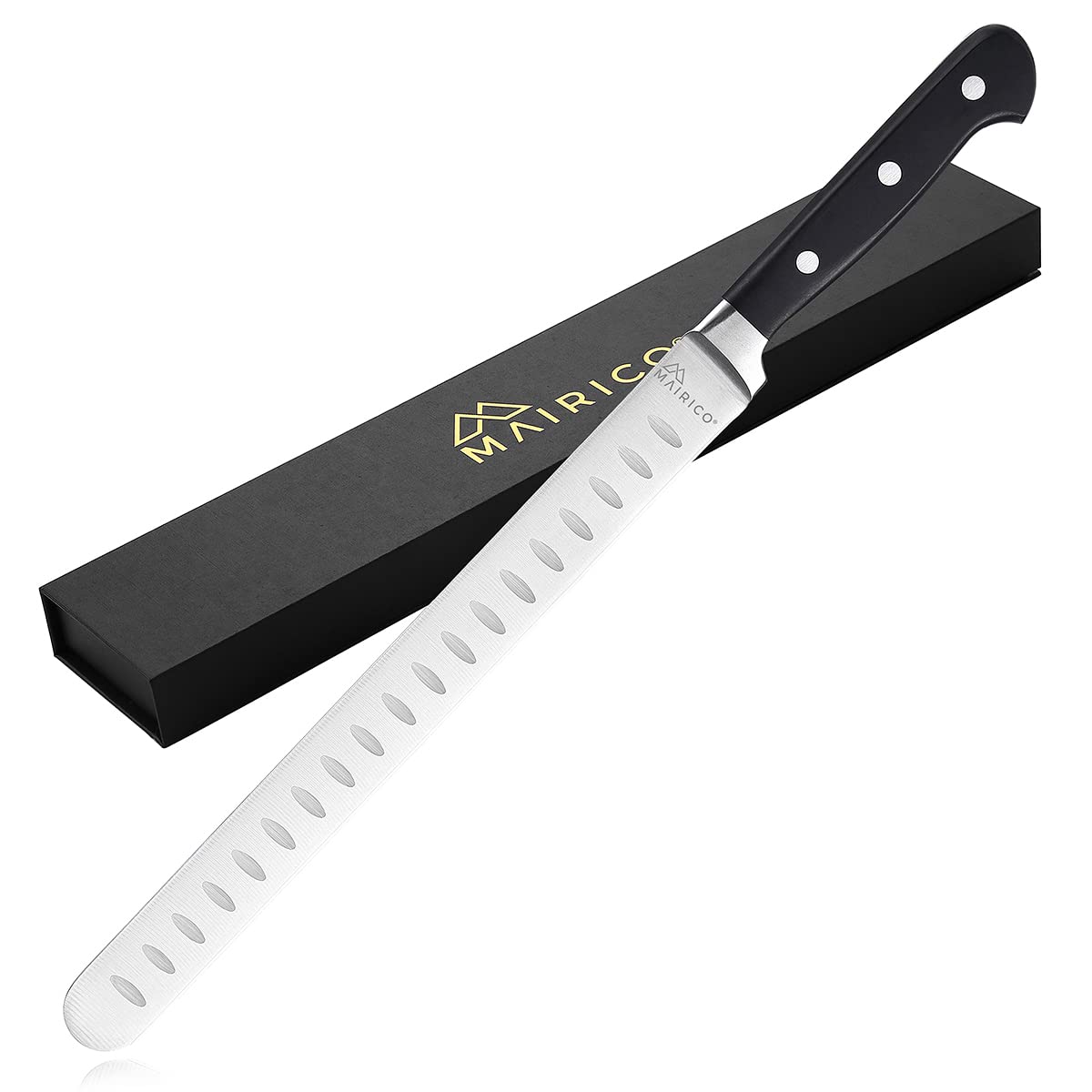 MAIRICO Brisket Slicing Knife - Ultra Sharp Premium 11-inch Stainless Steel Carving Knife for Slicing Roasts, Meats, Fruits and Vegetables MAIRICO