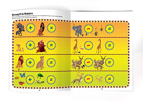 Disney Lion King Sticker Book Treasury - Activity Books for kids, 350 reusable stickers, 96 pages of fun Phidal