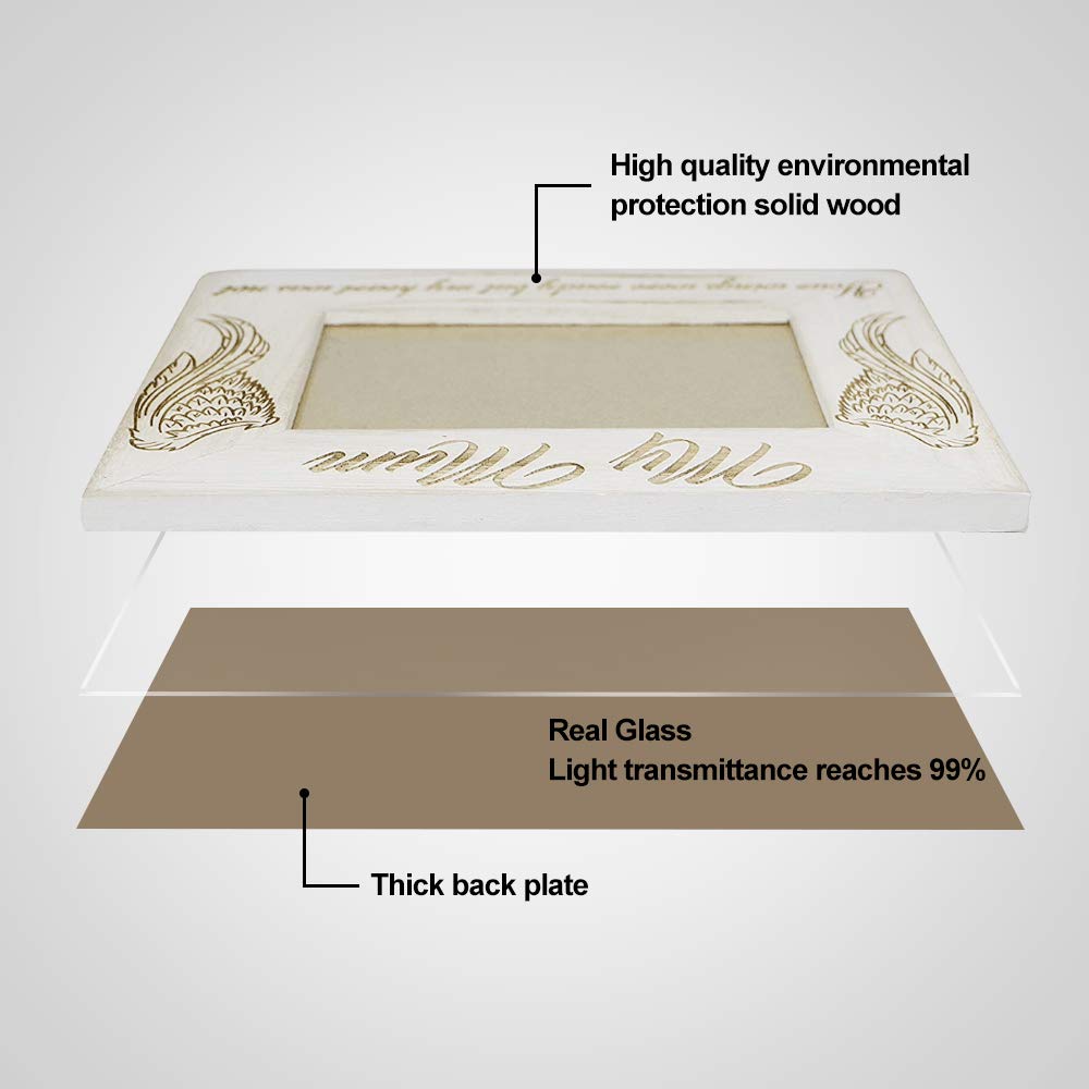 K KENON Engraved Wooden Frame for Daughter, Personalized Natural Wood Photo Frame Christmas Graduation Gift for Daughter, Birthday Gift For Daughter From Dad K KENON