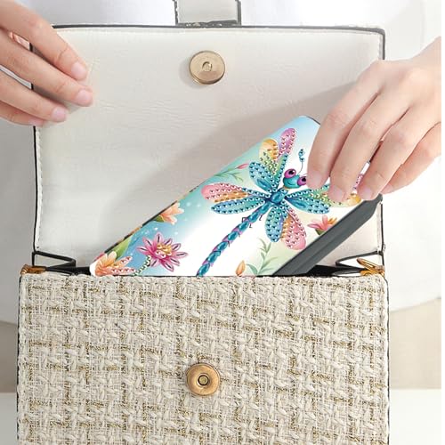 JISHSHAY Diamond Painting Glasses Case Dragonfly Diamond Art Eyeglass Case Animal Gem Art Eyeglass Holder Gem Painting Sunglass Organizer Mosaic Kits for Adults Embroidery Kit Eye Glasses Holder JISHSHAY