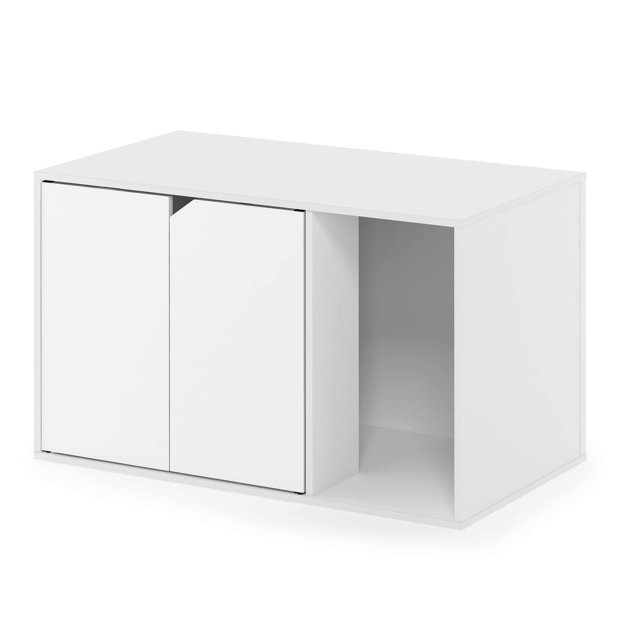 Furinno Peli Litter Box Enclosure, Solid White Furinno