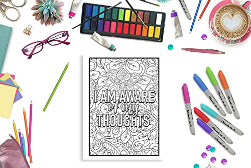 Mindfulness Coloring Book for Teens & Adults WoodArtSupply
