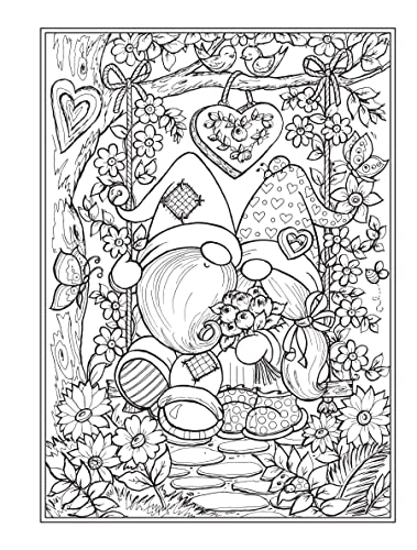 Creative Haven Gnome Sweet Gnome Coloring Book (Adult Coloring Books: Fantasy) Dover Publications