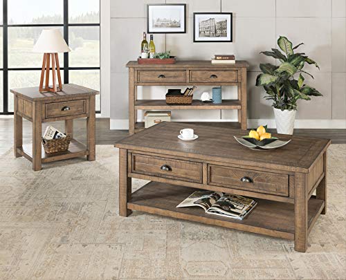 Martin Svensson Home Monterey Solid Wood Sofa Console Table - Reclaimed Natural Finish - Modern Farmhouse - Entryway Table with Two Spacious Drawers Martin Svensson Home