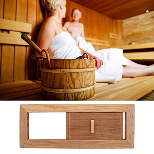 Air Ventilation Panel, Cedar Wood Adjustable Steam Room Sauna Room Air Vent Slab, Air Vent Grille Sauna Accessory, Used for Ventilation Plate In Sauna or Steam Room, 13.4x5.1x0.4 Inch Niiyen