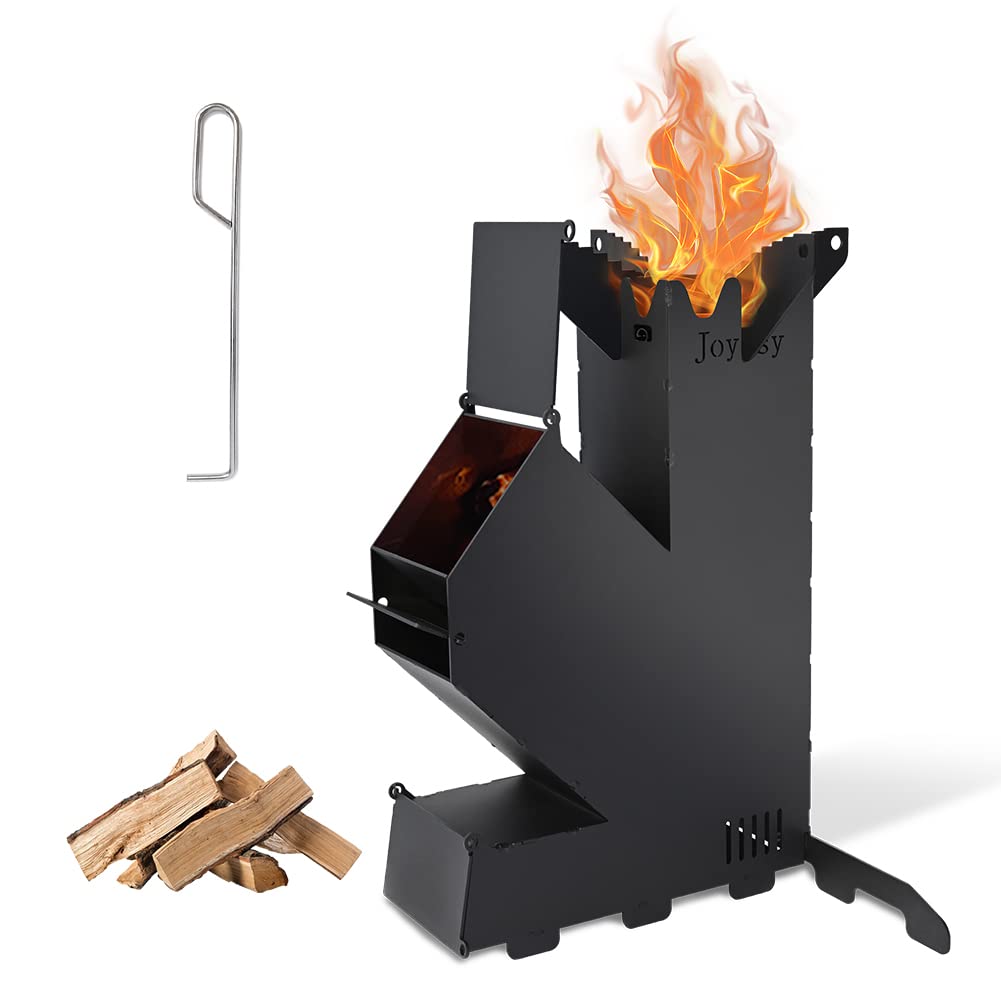 Rocket Stove Rocket Stove for Cooking Portable Wood Mini Burning Stove, Fire Camping Stove for Cooking backyard cooking Camping grill outdoor events BBQ Comes with storage bag GODSAX