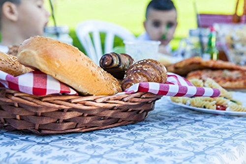 TopTableCloth Silver Patterned 6 Foot 72 x 18 inch Training Tablecloth Seminar Table Cover Vinyl Plastic Tablecloths Rectangle Elastic Corner for Conferences Meetings Indoor Outdoor Use Trade Show TopTableCloth