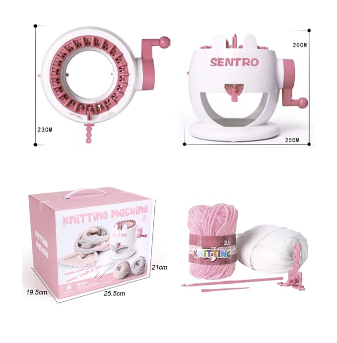 SENTRO Knitting Machine, 22 Needle Knitting Machines, Smart Circular Crochet Machine, Circular Knitting Machine, hat loom machine, knitting machines for adults, Sock Loom, Socks,Hat,Scarf,glove MericTop