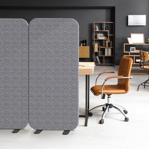 DECOLAB Free Standing Room Dividers, Fabric Room Separation Panels for Bedroom, Dressing Room, Home, Office, Restaurant, Scratch Resistance, 29"x65", Frost DECOLAB