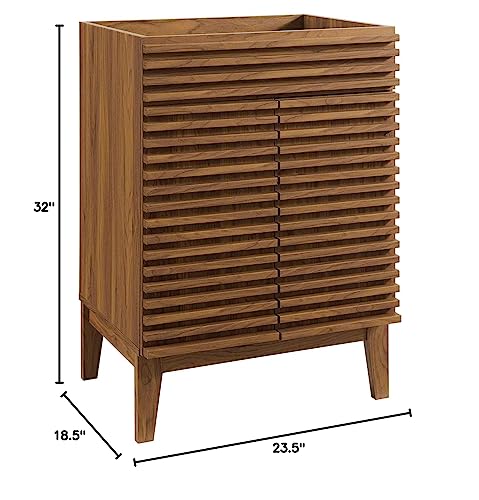 Modway Render 23.5" Bathroom Vanity in Walnut (Sink Basin Not Included) Modway