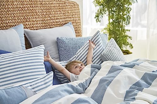 Nautica - Queen Duvet Cover Set, Cotton Reversible Bedding with Matching Shams, Mediterranean Inspired Home Decor for All Seasons (Fairwater Blue, Queen) Nautica