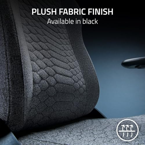 Razer Iskur V2 X Ergonomic Gaming Chair: Built-in Lumbar Support - Widened Seat - High Density Foam Cushions - Adjustable 152 Degree Recline - 2D Armrests - Plush Fabric Finish - Light Gray Edition Razer