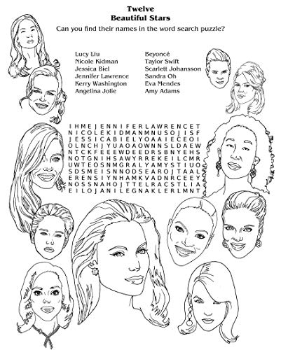 Celebrity Scenes Coloring Book: Fun & Games with Hollywood Stars (Dover Kids Activity Books) Dover Publications