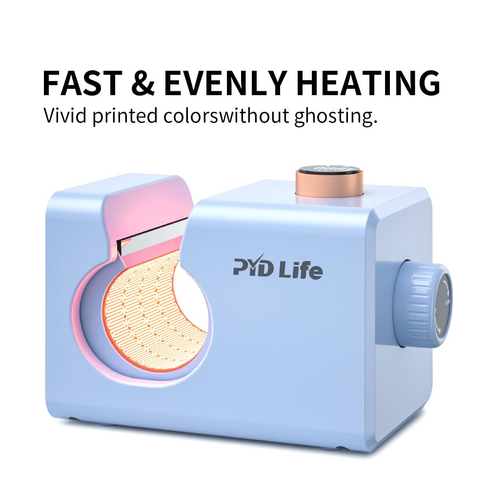 PYD Life 110 V Mini Mug Heat Press Machine Light Blue Touch Screen for 11 OZ 15 OZ Sublimation Mugs Tumblers Cups Printing Adjustable Pressure PYD Life