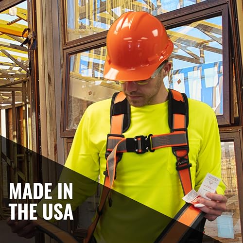 Malta Dynamics Made in US 4 Pt. Suspension Hard Hat, Ratchet Cap Style, Construction Hard Hat for Safety, OSHA/ANSI Compliant (1 Pack, White) Malta Dynamics