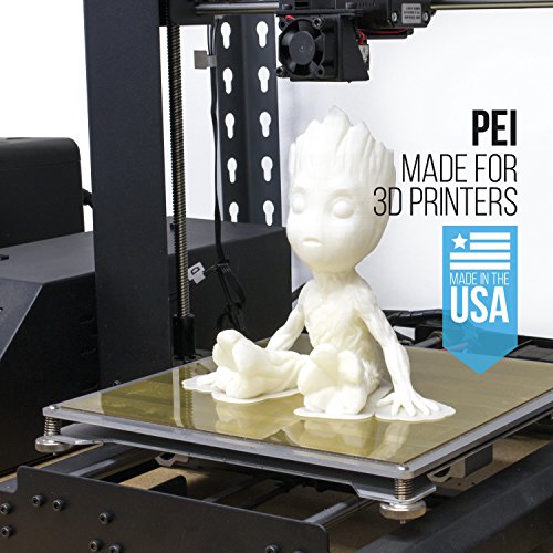 Gizmo Dorks PEI Sheet 3D Printer Build Surface 300mm x 300mm (11.8" x 11.8") with Laminated 3M 468MP Adhesive, Made in The USA Gizmo Dorks