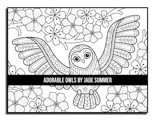 Adorable Owls: An Adult Coloring Book with Cute Owl Portraits, Fun Owl Designs, and Relaxing Mandala Patterns Majosta