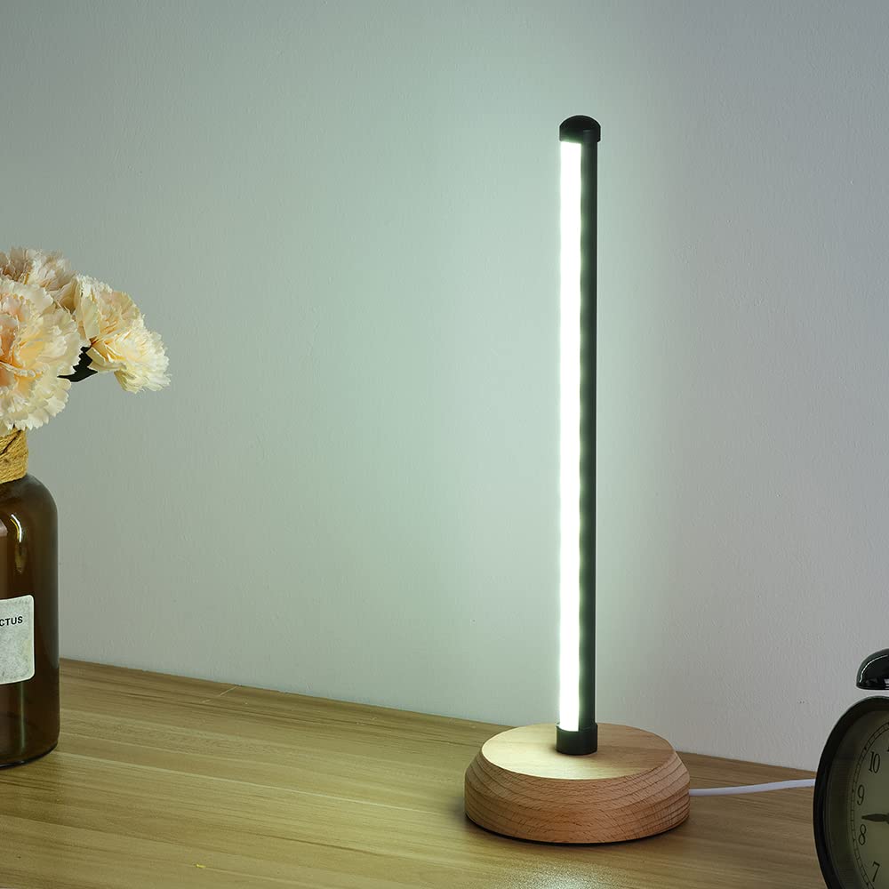 ANLAIBO Modern Led Wood Table Lamp, 3-Color Temperature Bedside Lamp,Bedroom Bedside Night Light, Dimmable Led Lighting, Creative Home Decor, Unique House warmging Gift ANLAIBO