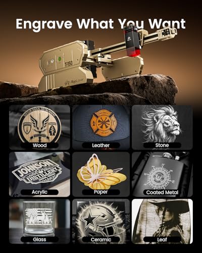 AlgoLaser 3W Mini Laser Engraver Machine - Small Laser Engraver for Beginner & DIY,8000mm/min High Speed & 150x150mm Work Area & Tilt Detection,Portable Laser Engraving for Wood, Leather, Plastic AlgoLaser