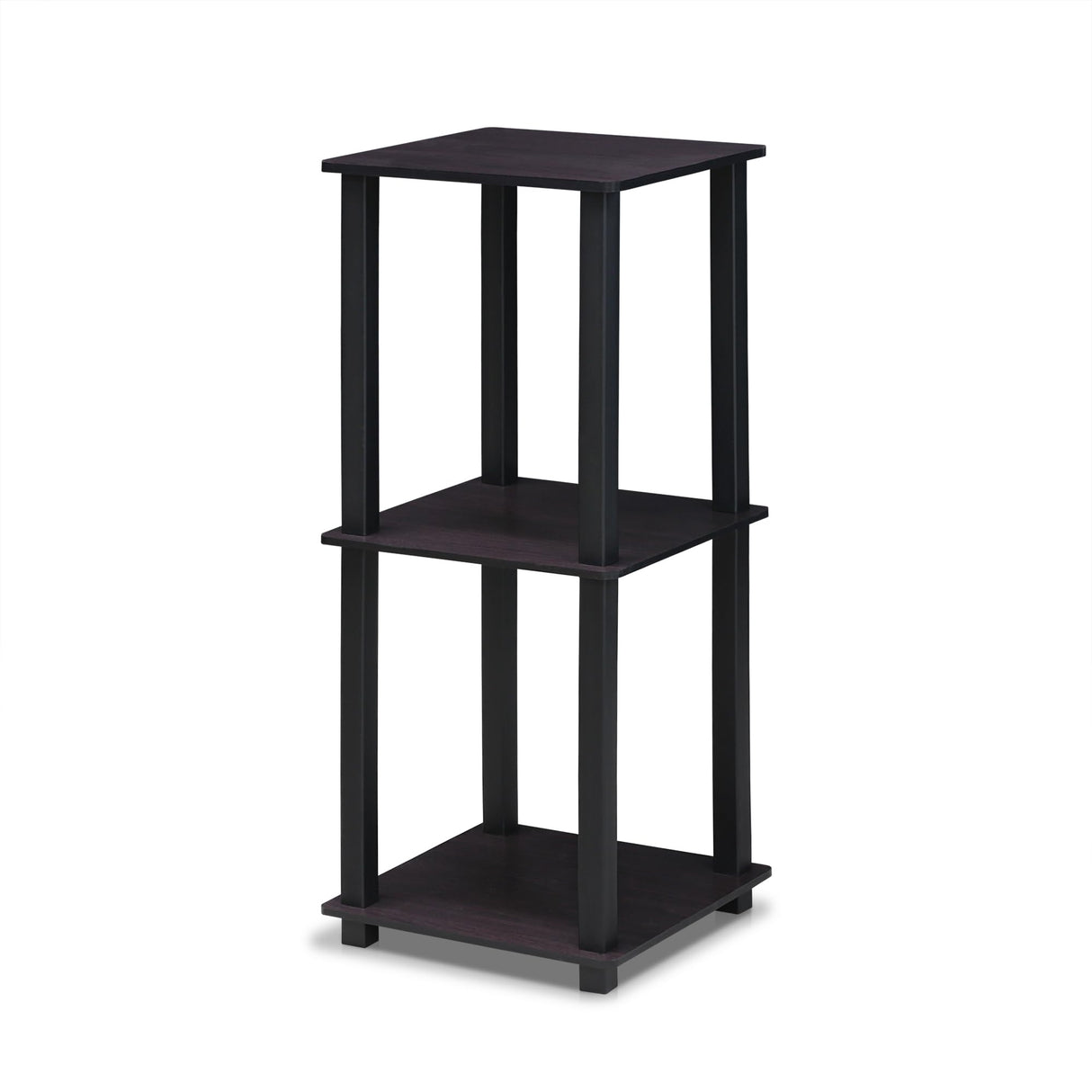 Furinno Simplistic Set of 2 End Table, Dark Walnut Furinno