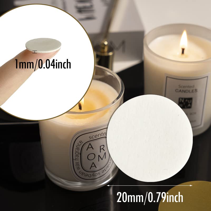 160 PCS Candle Wick Stickers, Double-Sided Heat Resistance Wick Stickers for Candle Making, Adhere Steady in Hot Wax Candle Stickers HANWER