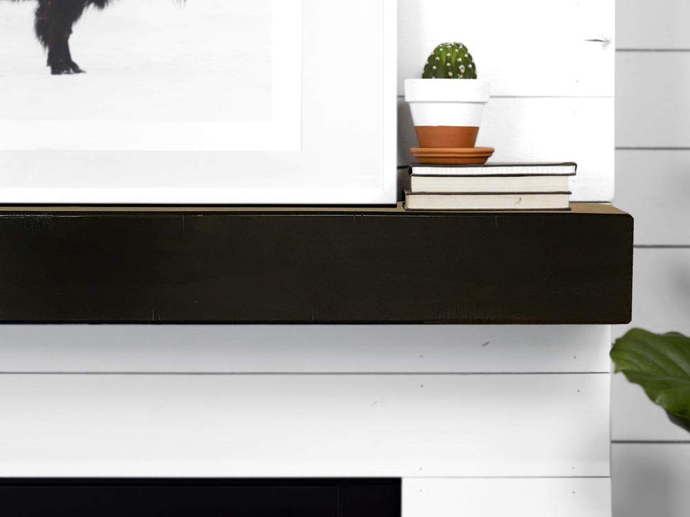 MANTELSDIRECT Dakota 72 Inch Pine Wood Floating Fireplace Mantel Shelf - Coffee Bean Brown | 9" Depth - Beautiful Wooden Rustic Mantel for Fireplaces, Living Rooms, Electric Fireplaces, and Below TVs MANTELSDIRECT