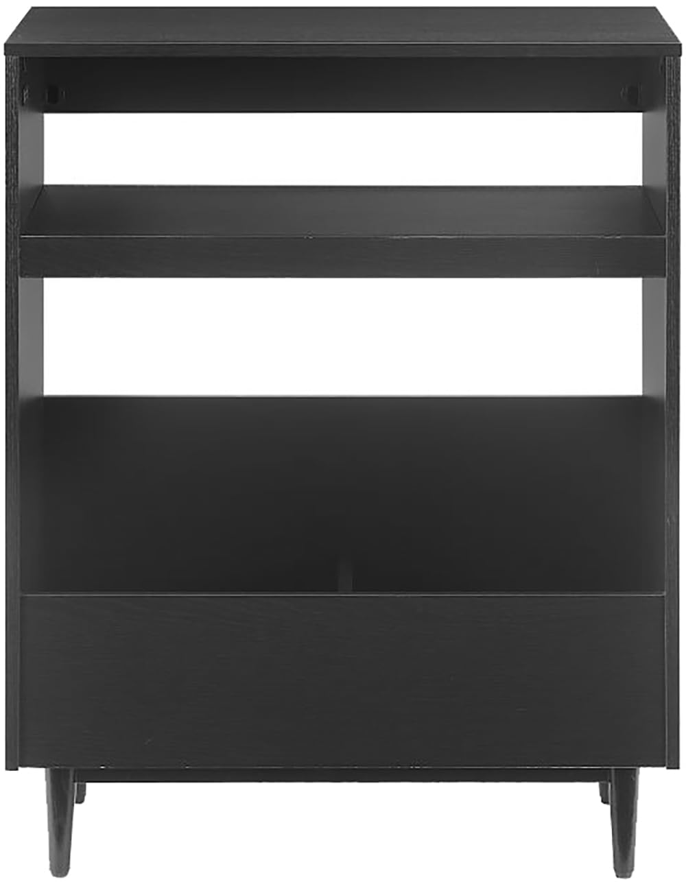 Crosley Furniture Liam Turntable Record Player Stand with Storage for Vinyl Records, Mid Century Modern, Black Crosley Furniture