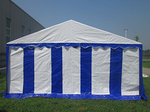 AMERICAN PHOENIX Party Tent 16x26 ft Heavy Duty Canopy Shelter Gazebo for Wedding Event Fair with Roof with Sidewalls and Windows White and Blue Event Tents AMERICAN PHOENIX