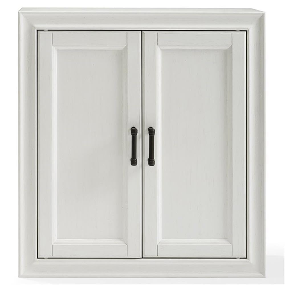 Pemberly Row Modern Wood Medicine Cabinet with Shelves in Vintage White Pemberly Row