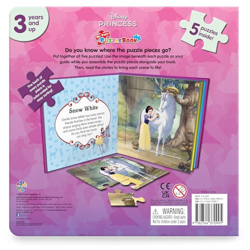 Disney Princess My First Puzzle Book - Jigsaw Puzzles for kids, 10-page board book, 5 puzzles to enjoy Phidal