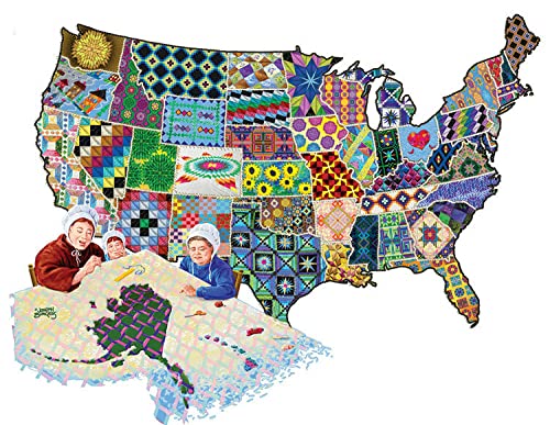 SUNSOUT INC American Quilt 600 pc Shaped Jigsaw Puzzle SunsOut