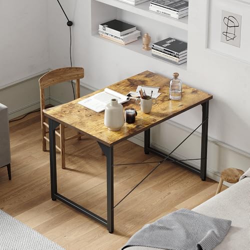 CubiCubi Computer Desk, 32 inch Small Home Office Desk for Small Spaces, Modern Simple Style for Home, Office, Study, Writing, Deep Brown CubiCubi