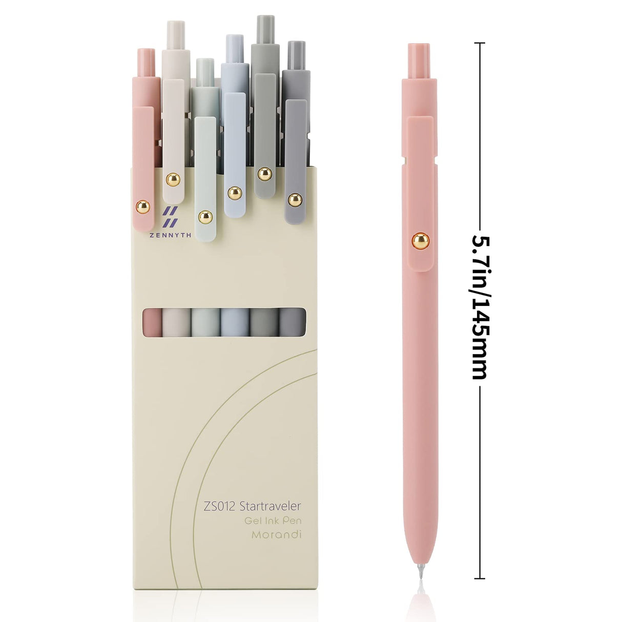 Ddaowanx Gel Pens, 6 Pcs 0.5mm Quick Dry Black Ink Pens Fine Point Smooth Writing Pens, Cute Office School Supplies Gifts for Women Ddaowanx