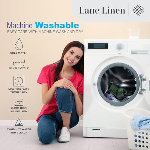 LANE LINEN Twin Blanket 100% Cotton Blankets Twin Size for Bed - Herringbone Weave (68"x90") Soft & Cozy Bed Blankets - Great Gifting in Any Season for Everyday Bedding - Oeko-TEX Certified - Grey LANE LINEN
