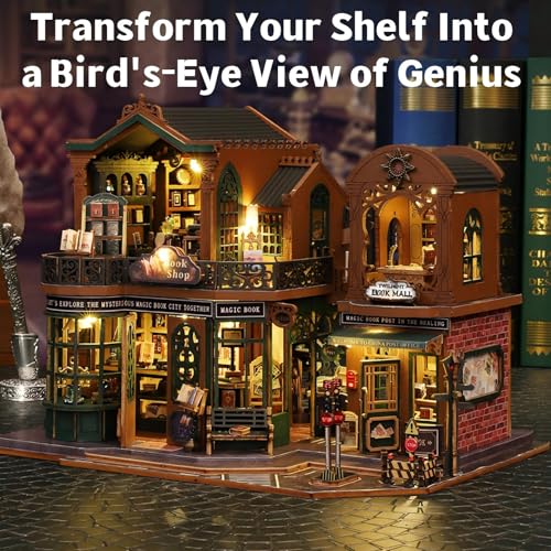 OZJAY Miniature House Kit, Mini House Building Kit with Furniture, DIY Miniature Kit for Adults Teen, Dollhouse Kit for Birthday Christmas, Magic Book House