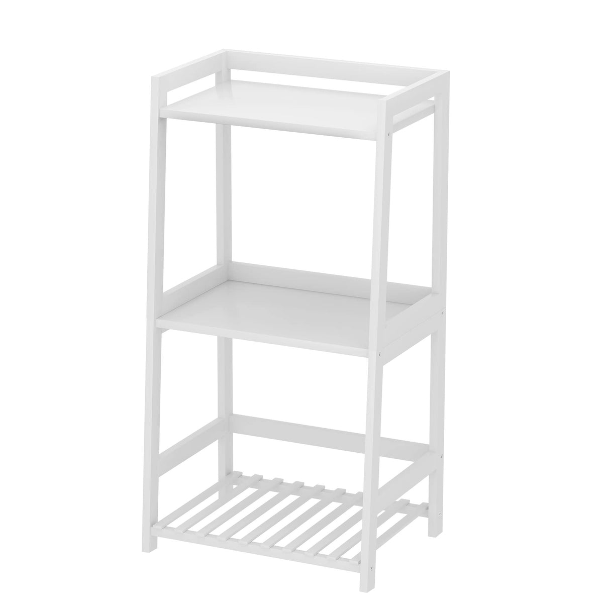 POXAKA 3-Tier Bamboo Ladder Shelf – Versatile Open Shelving for Any Room POXAKA