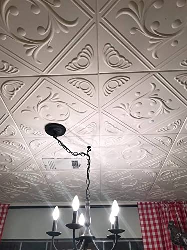 50pc of Anet White (20"x20" Foam) Ceiling Tiles - Covers About 135sqft Antique Ceilings